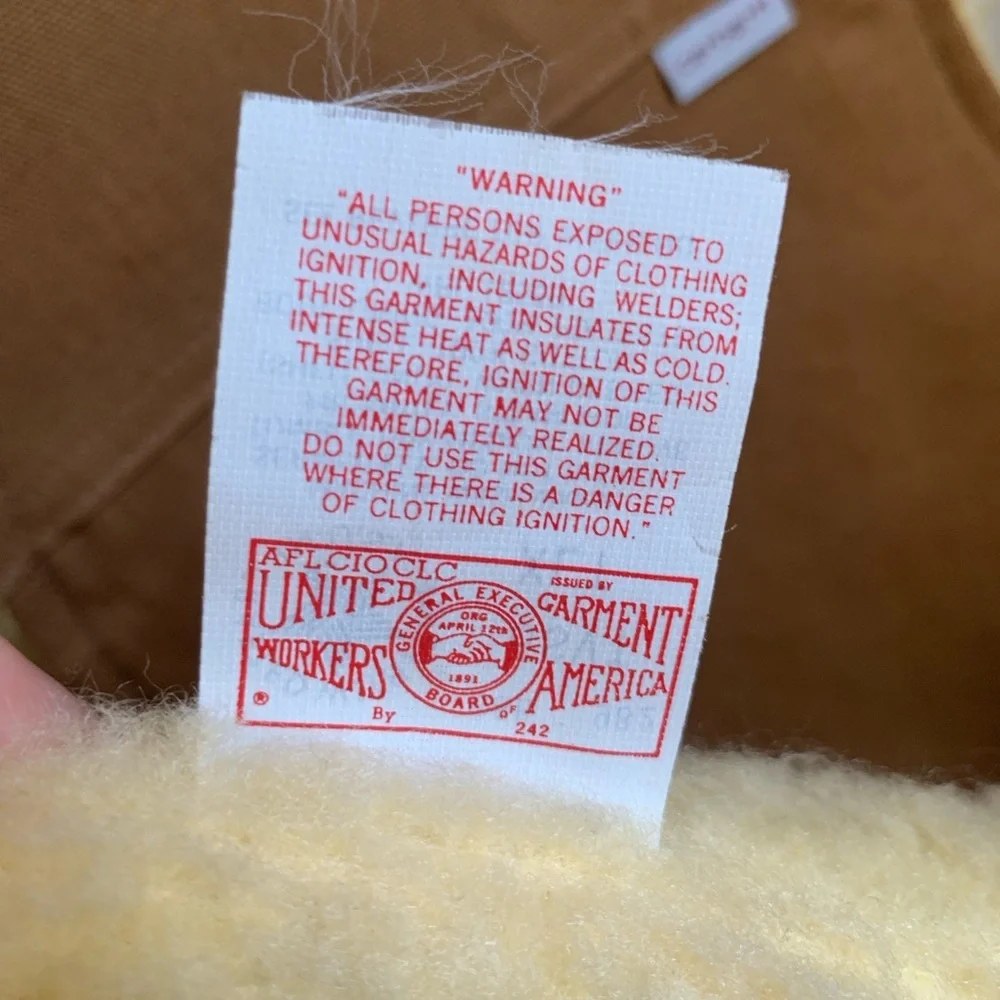 NWOT Vintage Union Made Carhartt Fleece-Lined Duck Canvas Hunting/Work Vest XLT
